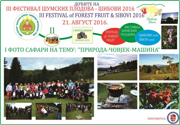 У недјељу 21. августа 3. фестивал шумских плодова - Шибови 2016