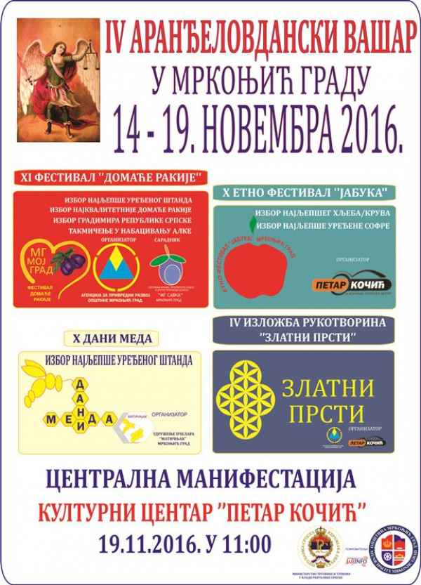 Обавјештење - Аранђеловдански вашар