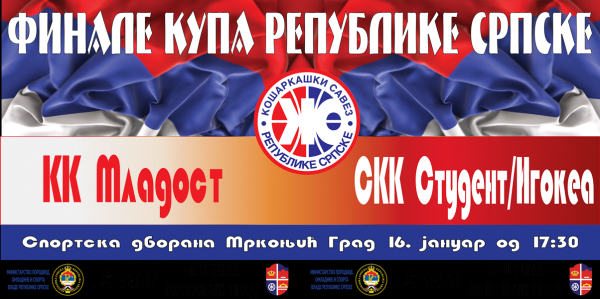 Финале Купа Републике Српске у кошарци 16. јануара