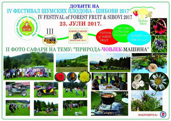 У недјељу 23. јула 4. фестивал шумских плодова - Шибови 2017